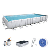 Bestway Power Steel Rectangular Pool Set 9.56m x 4.88m x 1.32m