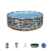 Bestway Power Steel Graph Round Pool Set 4.27m x 1.22m