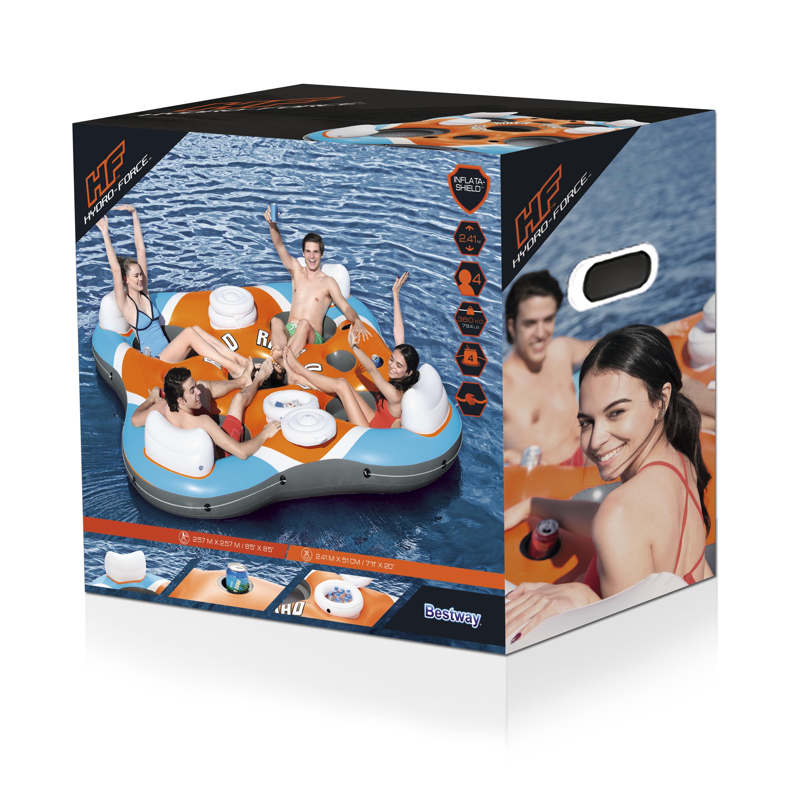 Bestway Hydro-Force Rapid Rider Quad Inflatable Tube 257 x 257cm