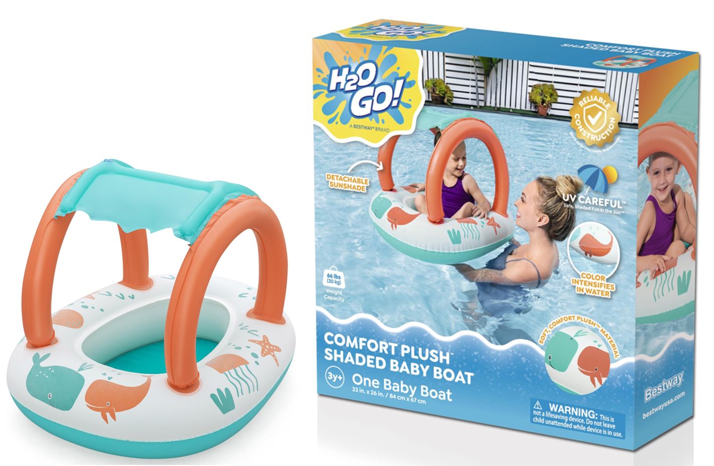 Bestway UVcare Babyseat Sea Animals 84x67cm