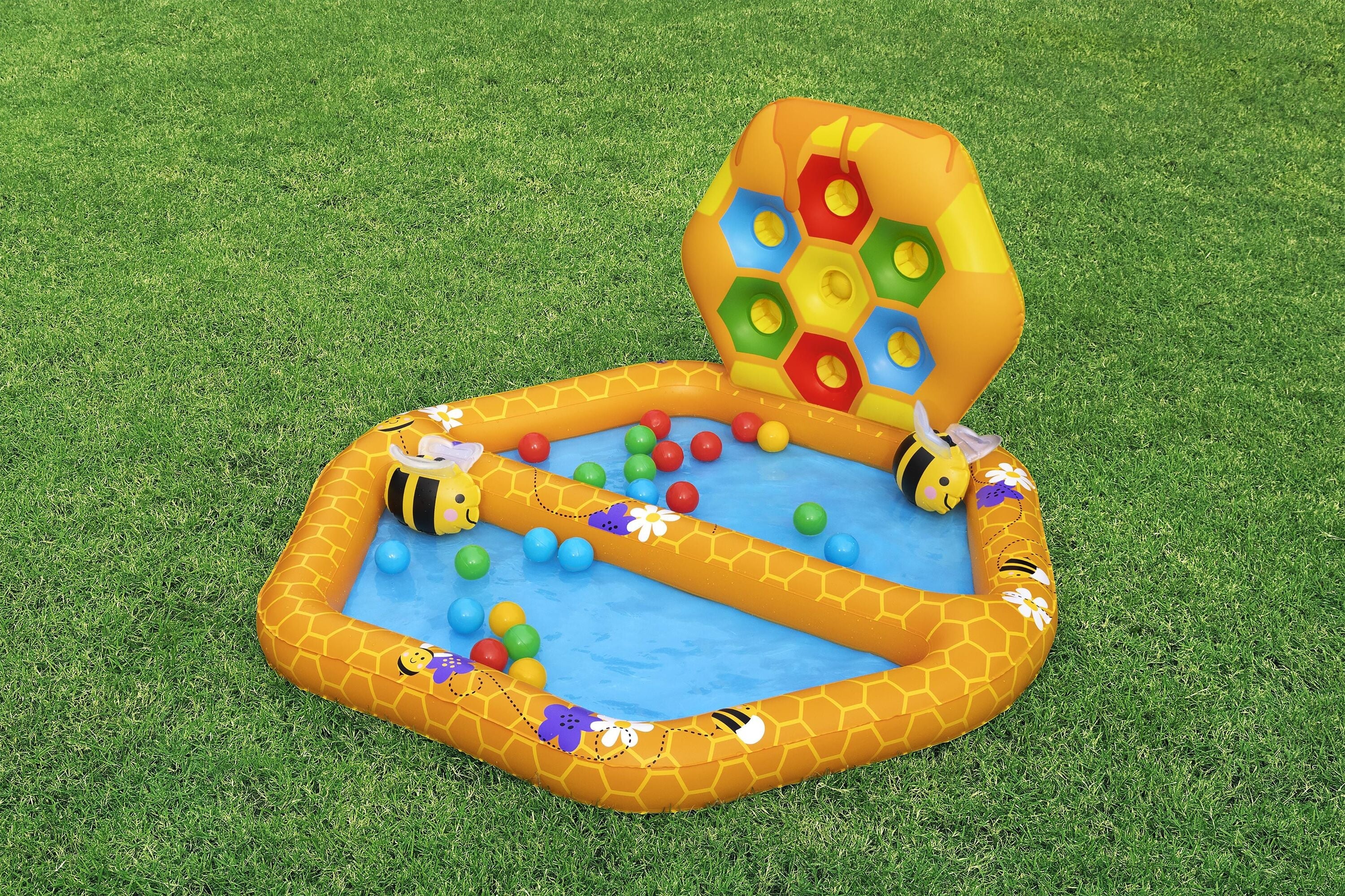 Bestway Lil Beehive Pool & Ball Pit 127x119 cm  2-in-1 Toddler Water & Ball Play