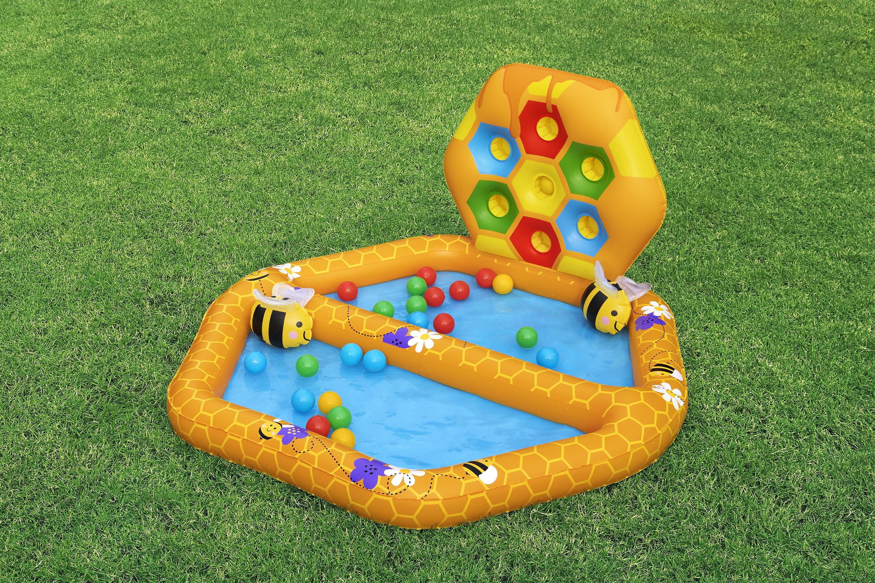 Bestway Lil Beehive Pool & Ball Pit 127x119 cm  2-in-1 Toddler Water & Ball Play