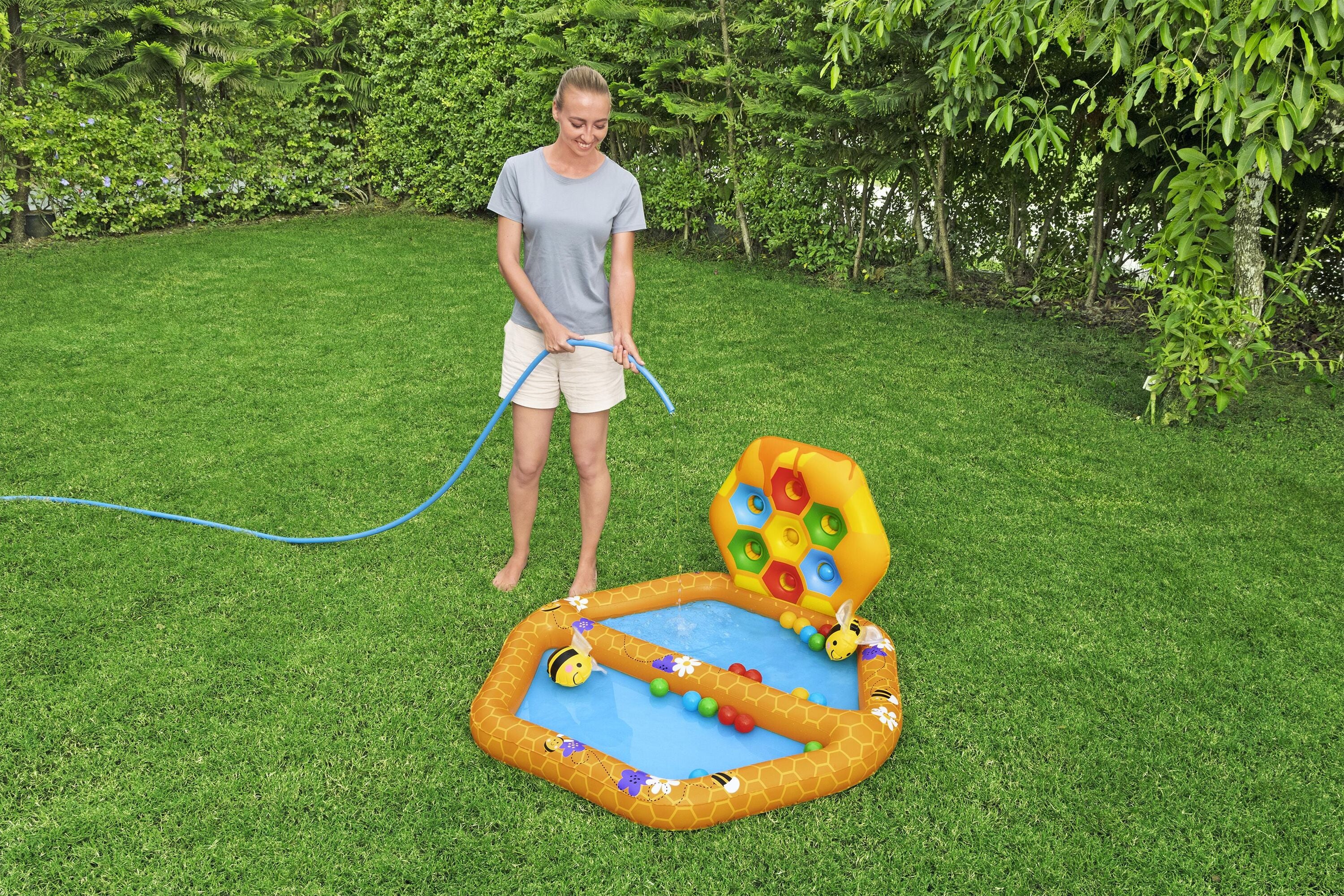 Bestway Lil Beehive Pool & Ball Pit 127x119 cm  2-in-1 Toddler Water & Ball Play