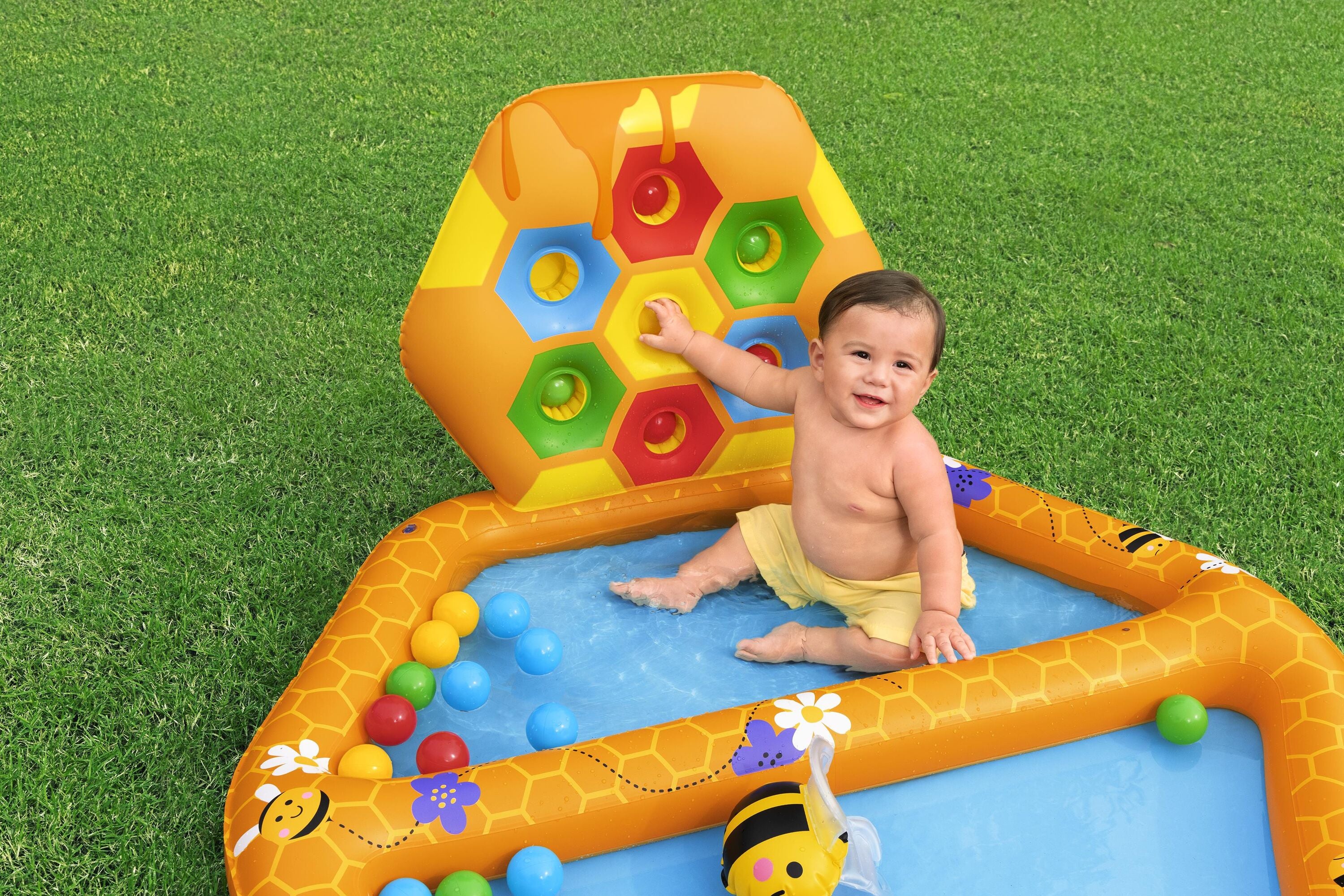 Bestway Lil Beehive Pool & Ball Pit 127x119 cm  2-in-1 Toddler Water & Ball Play