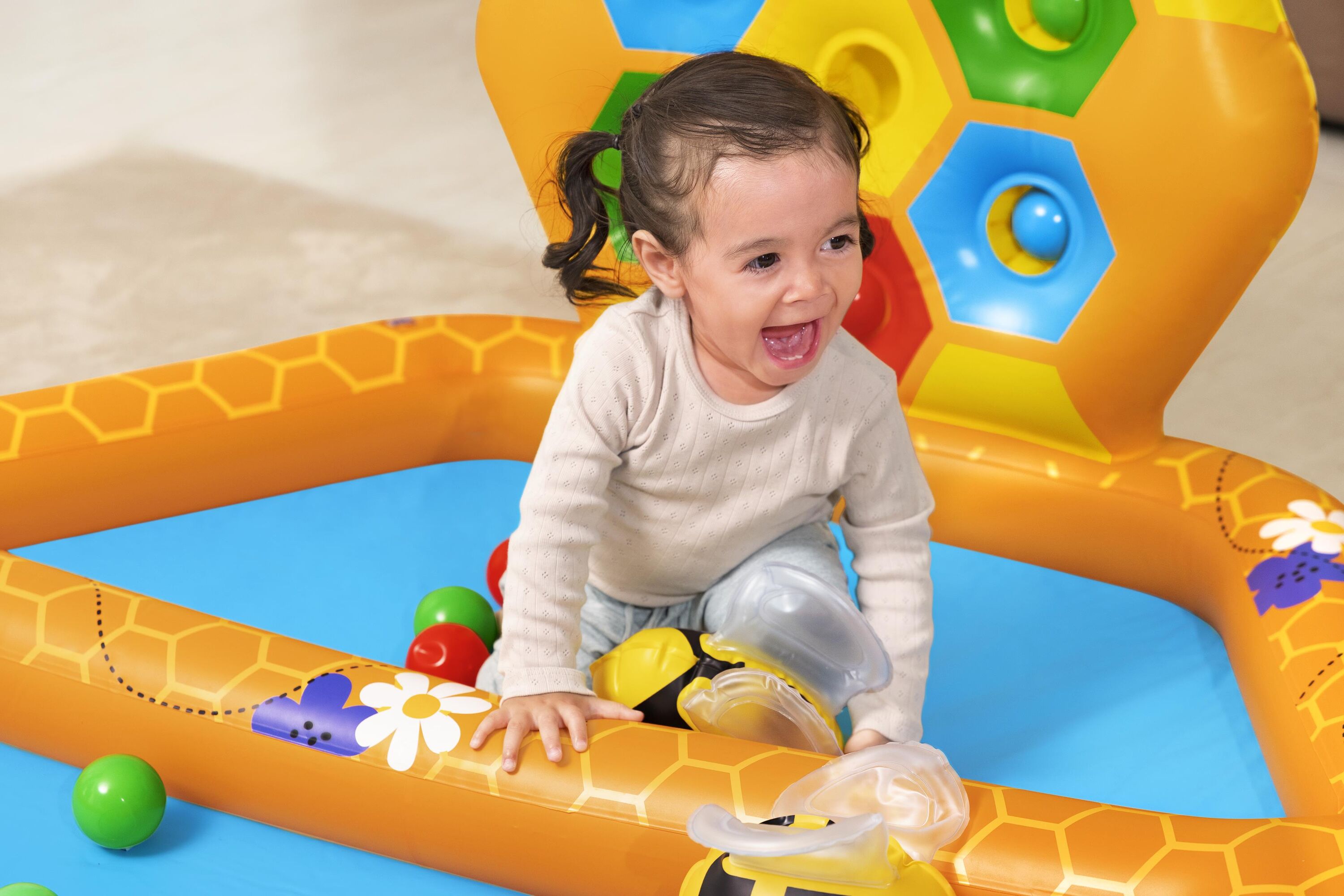 Bestway Lil Beehive Pool & Ball Pit 127x119 cm  2-in-1 Toddler Water & Ball Play