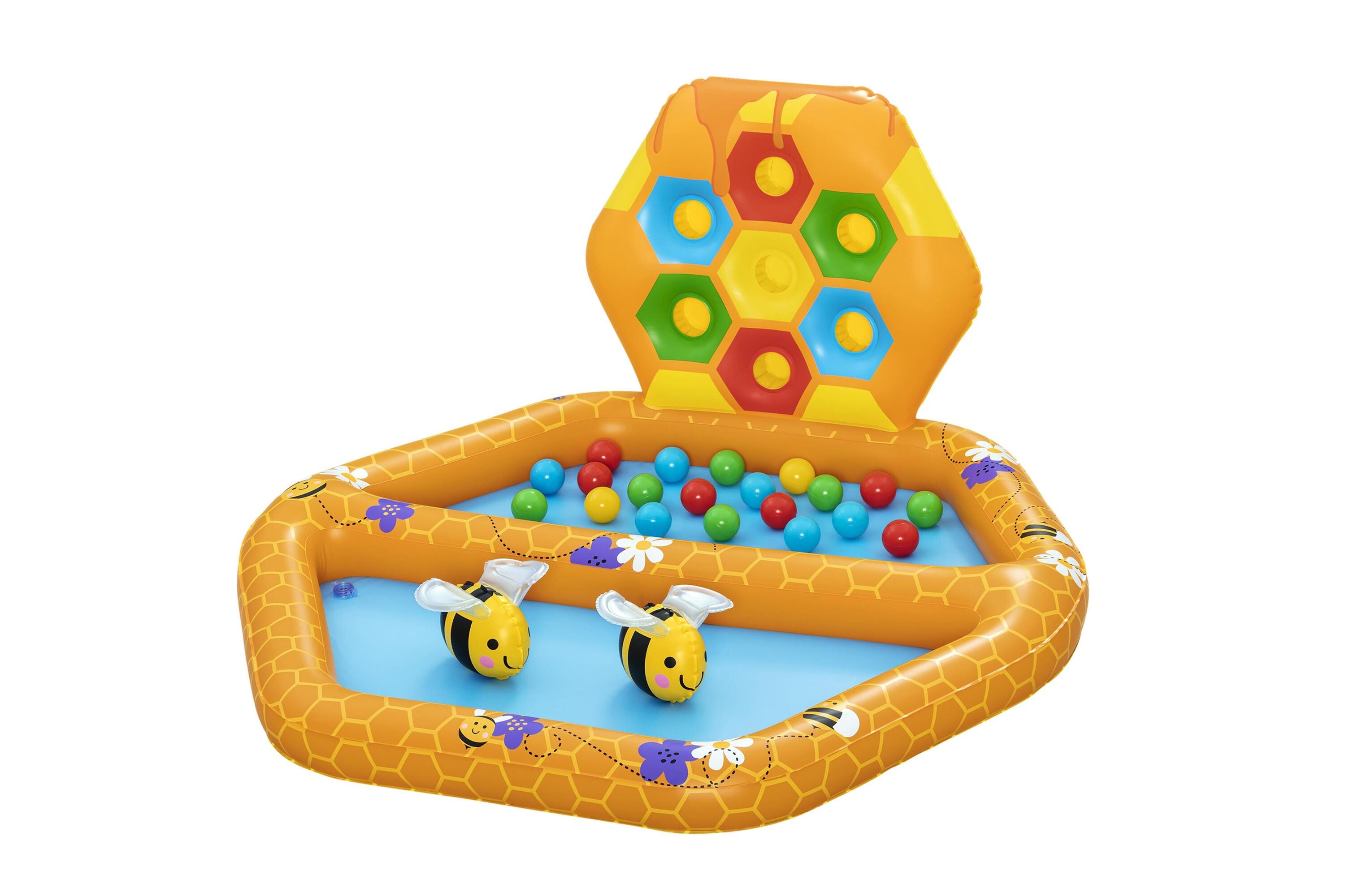 Bestway Lil Beehive Pool & Ball Pit 127x119 cm  2-in-1 Toddler Water & Ball Play