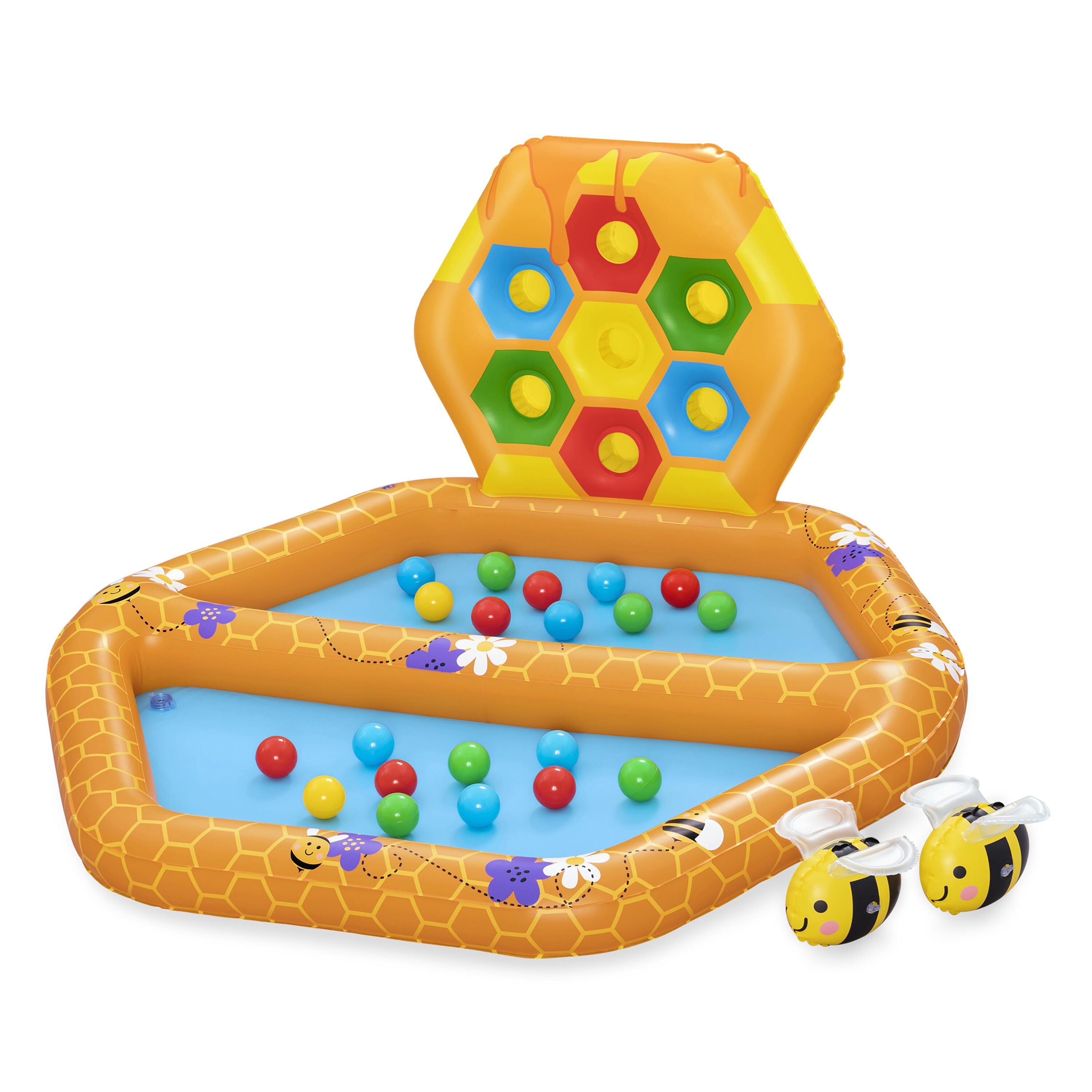 Bestway Lil Beehive Pool & Ball Pit 127x119 cm  2-in-1 Toddler Water & Ball Play