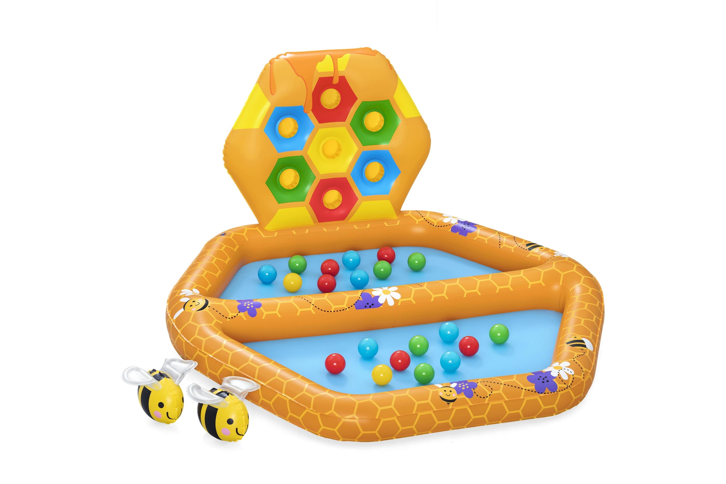 Bestway Lil Beehive Pool & Ball Pit 127x119 cm  2-in-1 Toddler Water & Ball Play