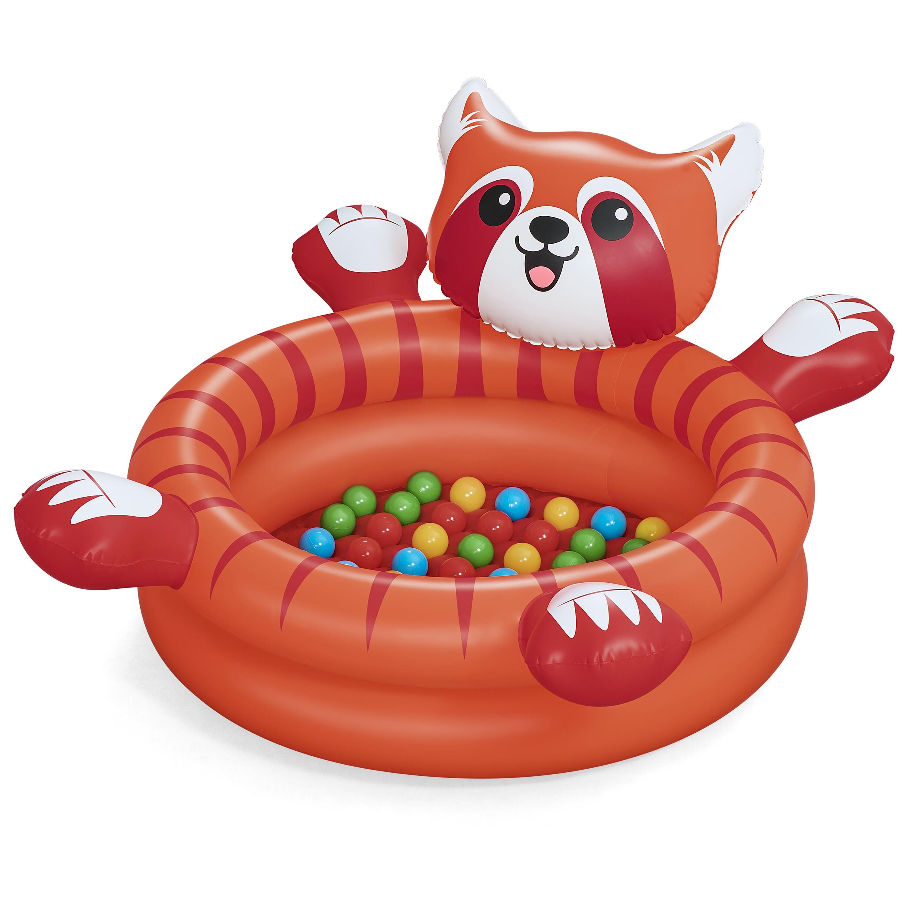 Bestway Playful Red Panda Ball Pit Inflatable Kids Toy with 50 Play Balls