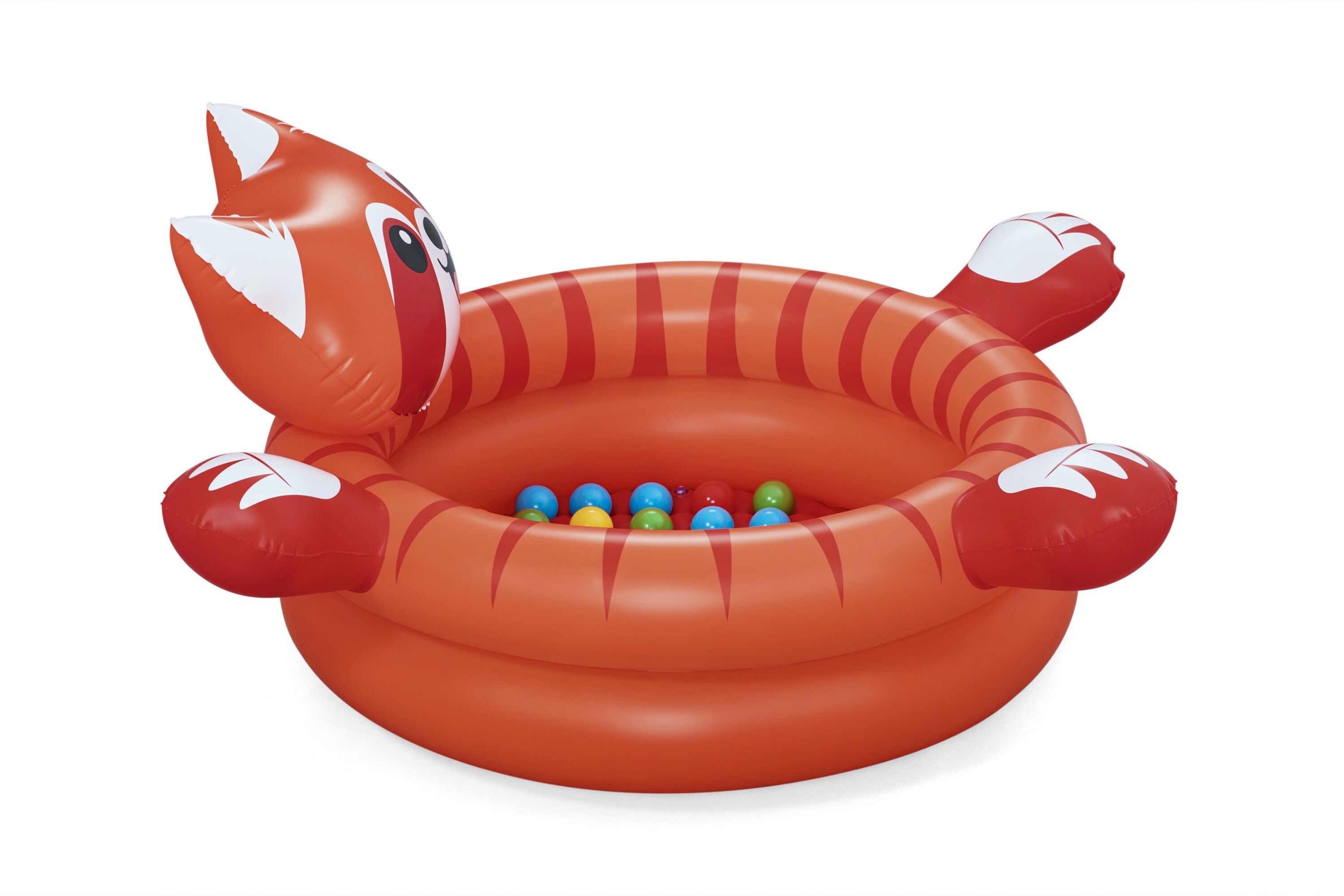 Bestway Playful Red Panda Ball Pit Inflatable Kids Toy with 50 Play Balls