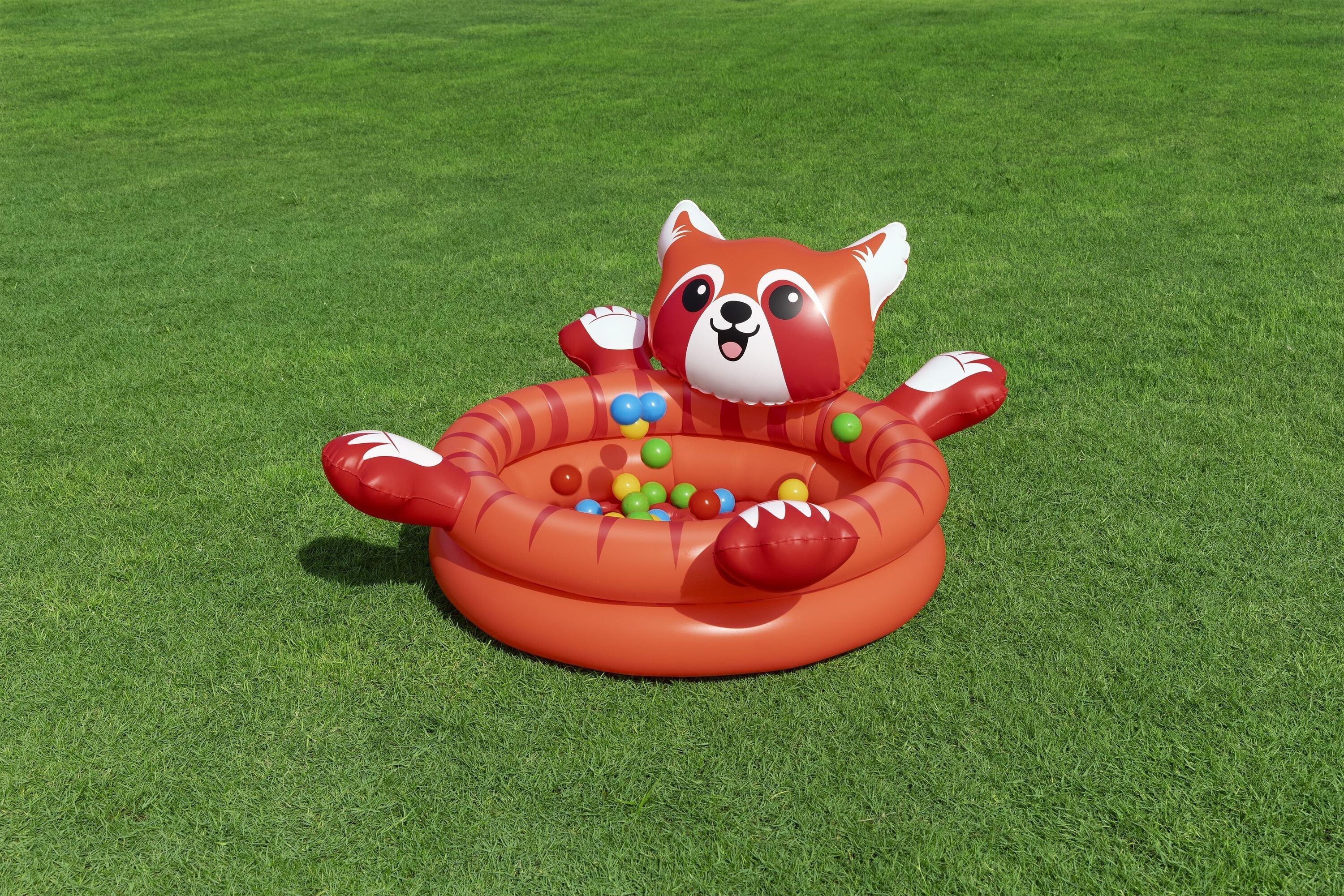 Bestway Playful Red Panda Ball Pit Inflatable Kids Toy with 50 Play Balls
