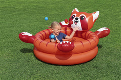 Bestway Playful Red Panda Ball Pit Inflatable Kids Toy with 50 Play Balls
