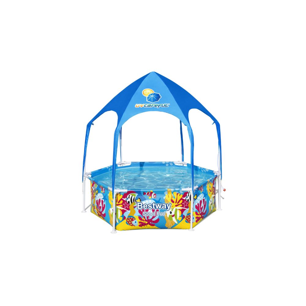 Bestway Steel Pro UV Careful Splash-in-Shade Round Above Ground Pool 1.83 m x 51 cm