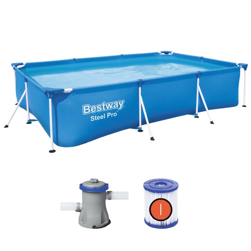 Bestway Steel Pro Rectangular Pool Set 3.00m x 2.01m x 66cm