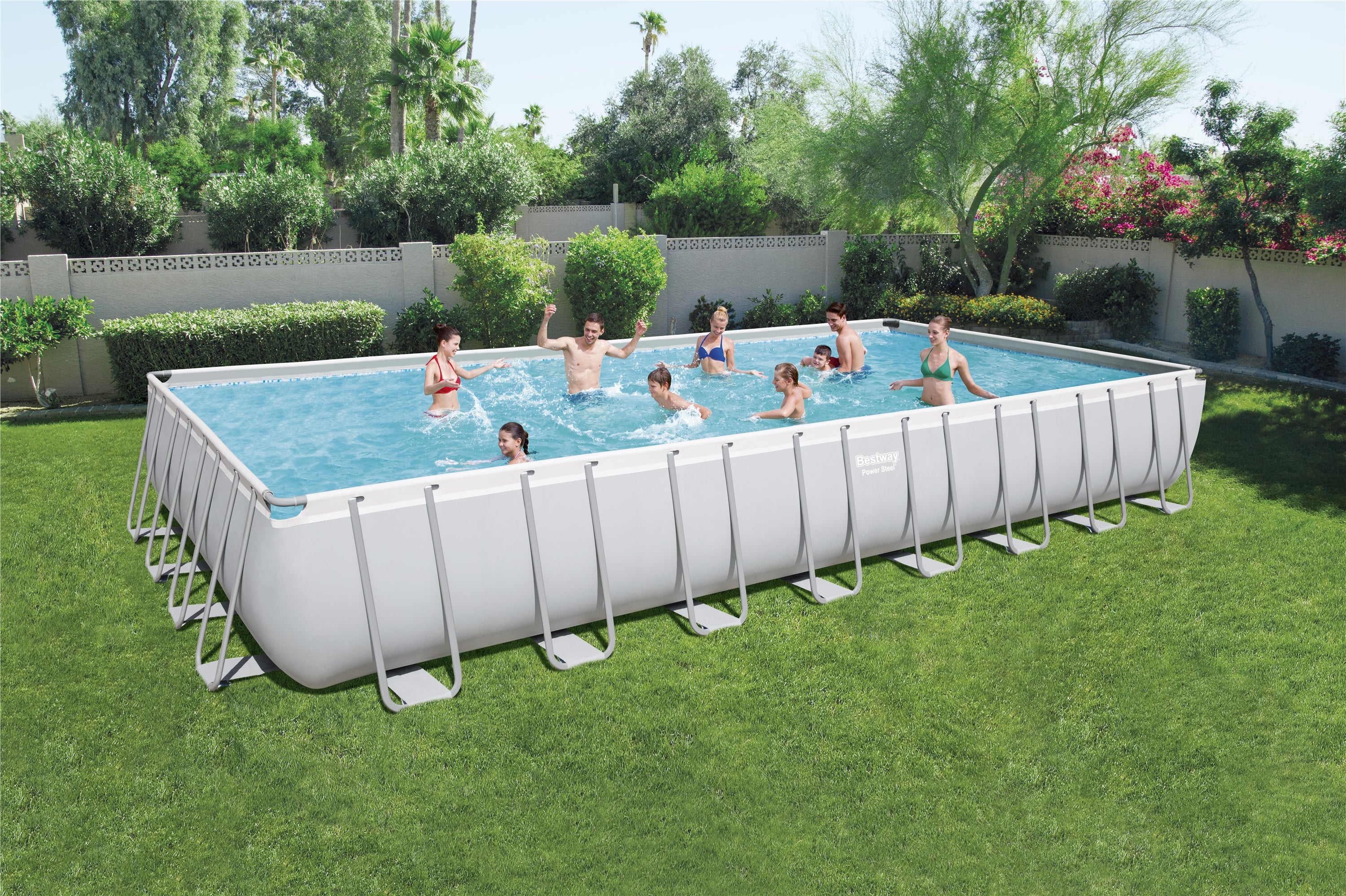 Bestway Power Steel Rectangular Pool Set 9.56m x 4.88m x 1.32m