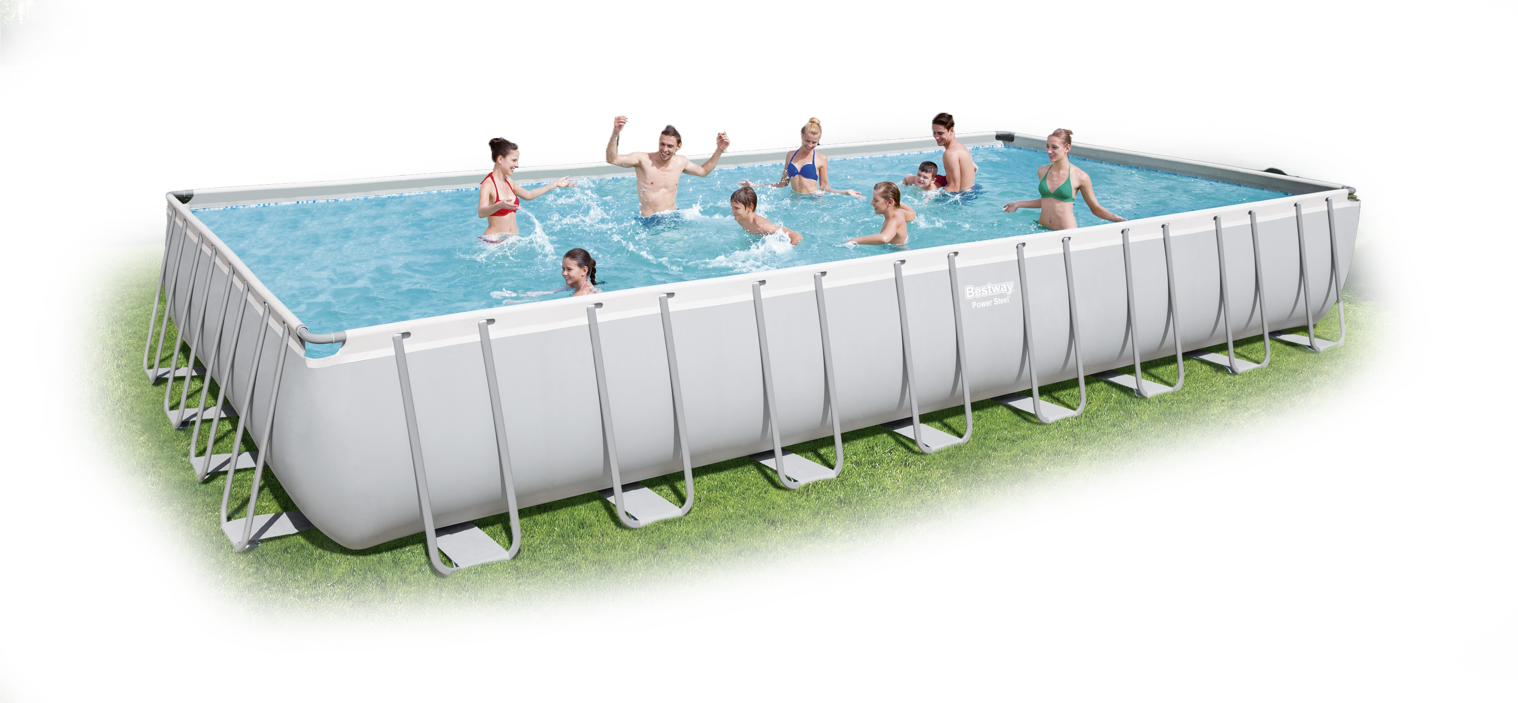 Bestway Power Steel Rectangular Pool Set 9.56m x 4.88m x 1.32m
