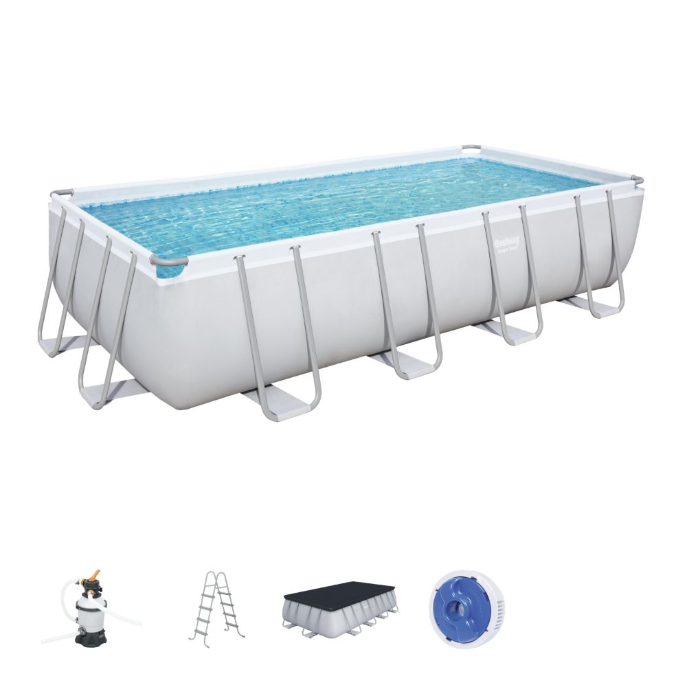 Bestway Power Steel Rectangular Pool Set 4.88m x 2.44m x 1.22m (16' x 8' x 48")