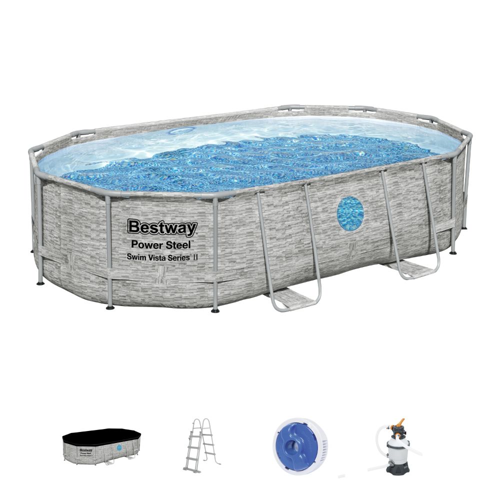 Bestway Power Steel Vista Oval Pool Set 488X305X107cm