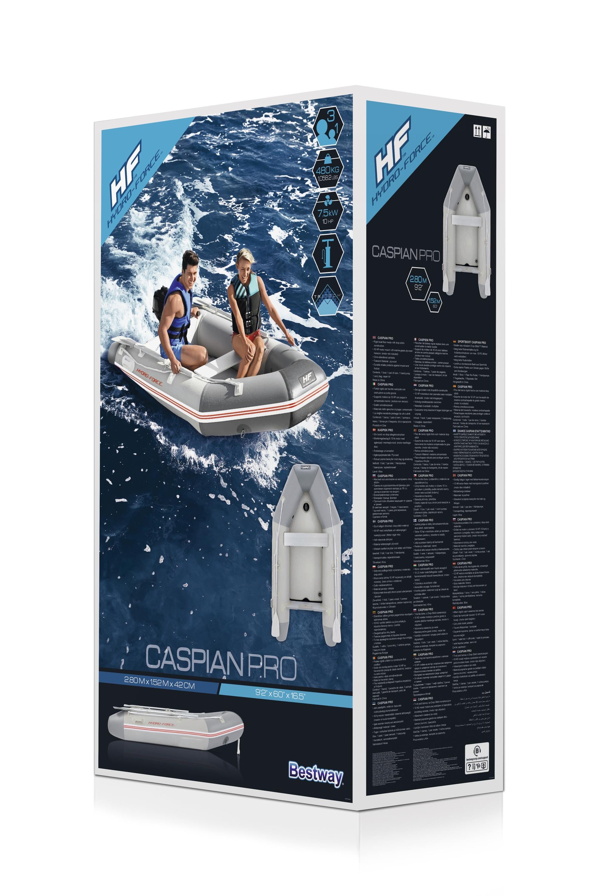 Bestway Hydro-Force Caspian Pro Inflatable Boat 280x152x42cm