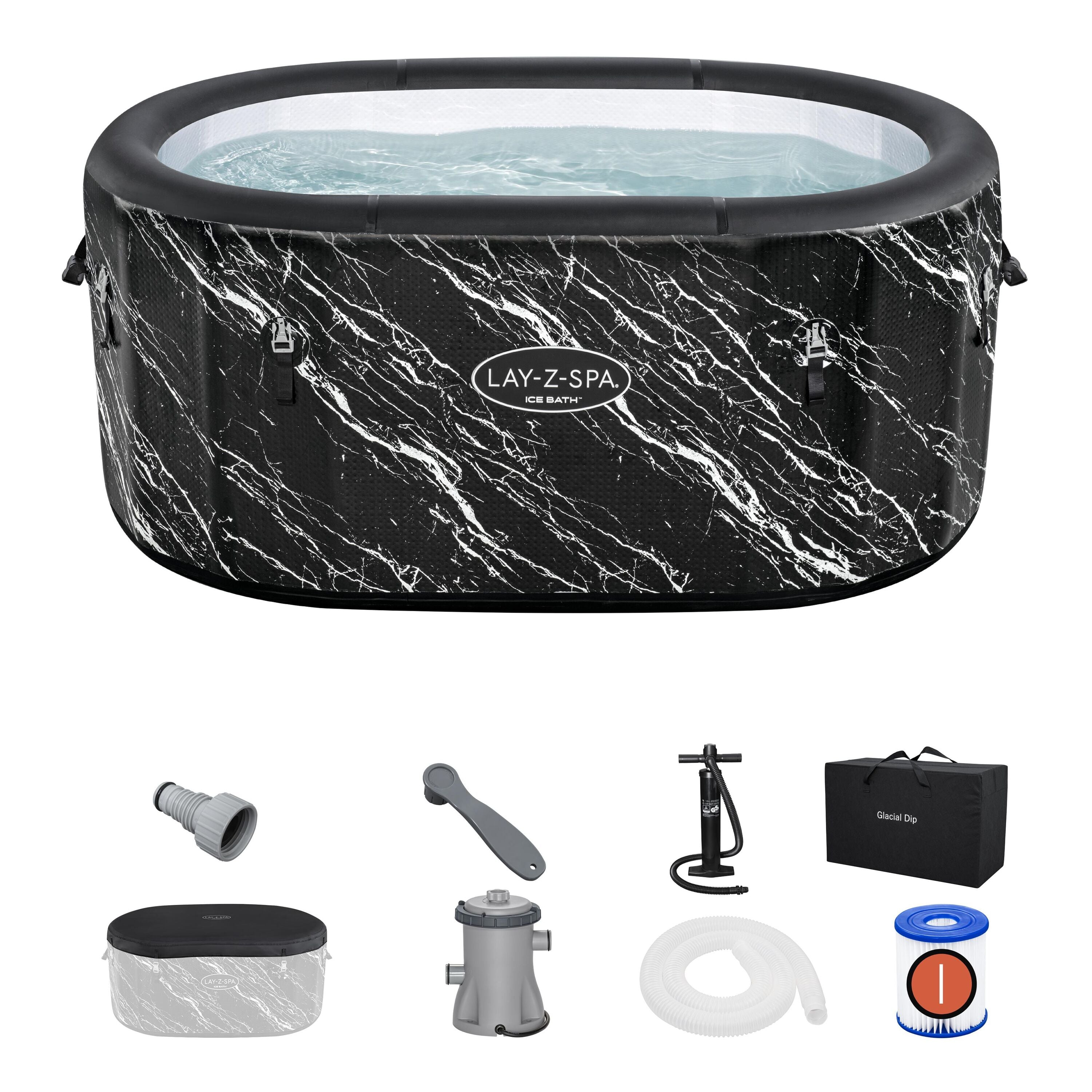 Bestway Glacial Dip Tub Cold Plunge Spa – 152 x 92 x 71 cm